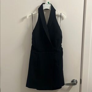 Abercrombie & Fitch Black Halter Mini Dress with built in shorts